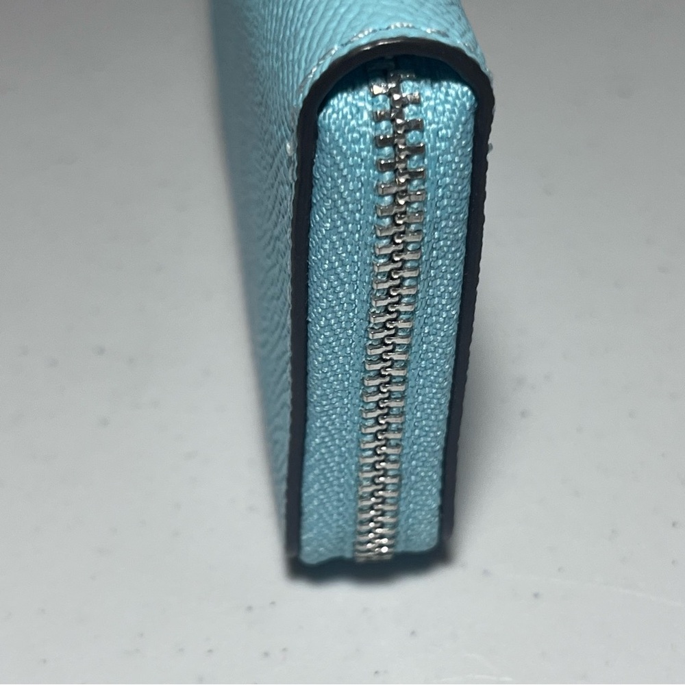 NWOT Coach Crossgrain Leather Small Zip Around Card Case - Picture 3 of 9